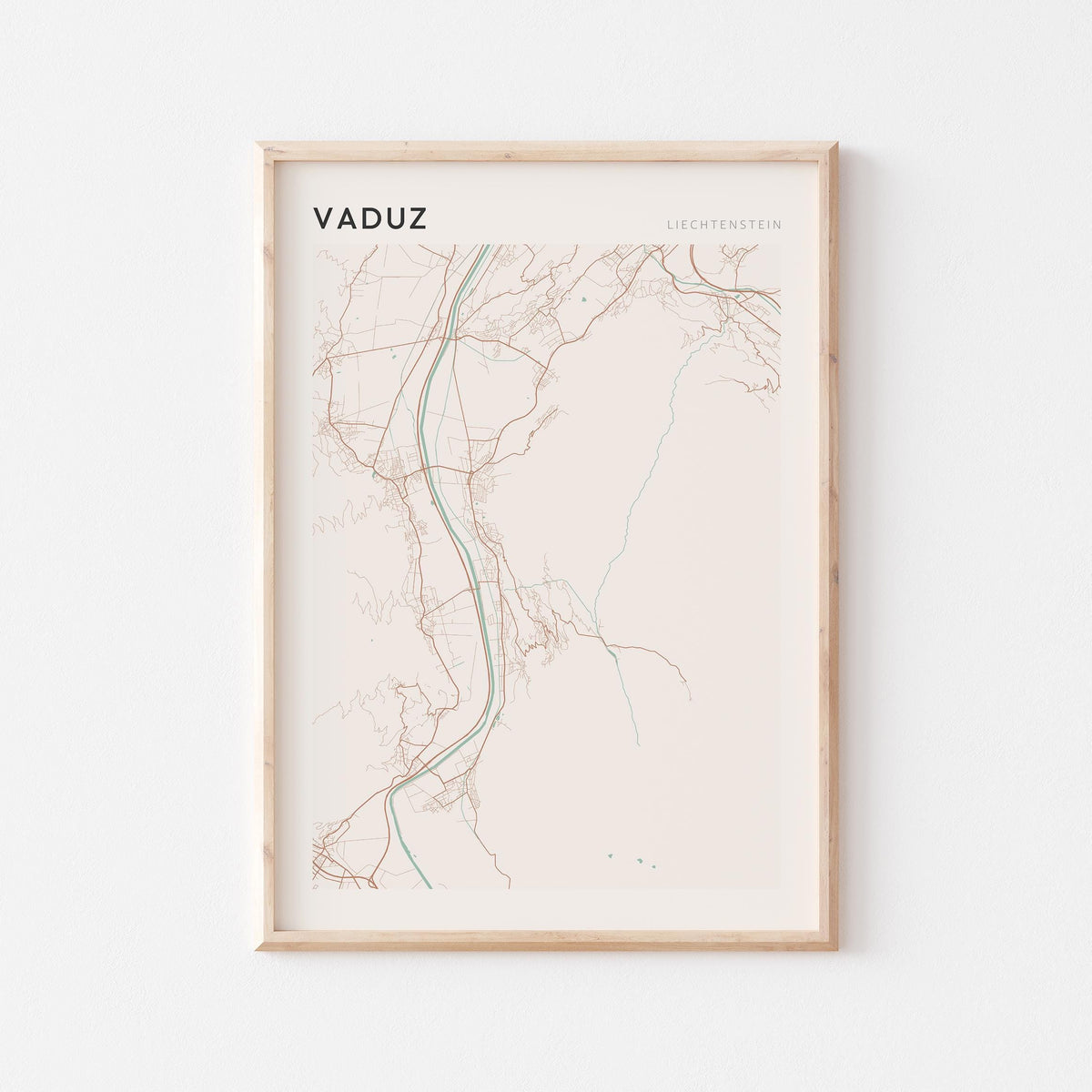 vaduz liechtenstein map poster - image 1