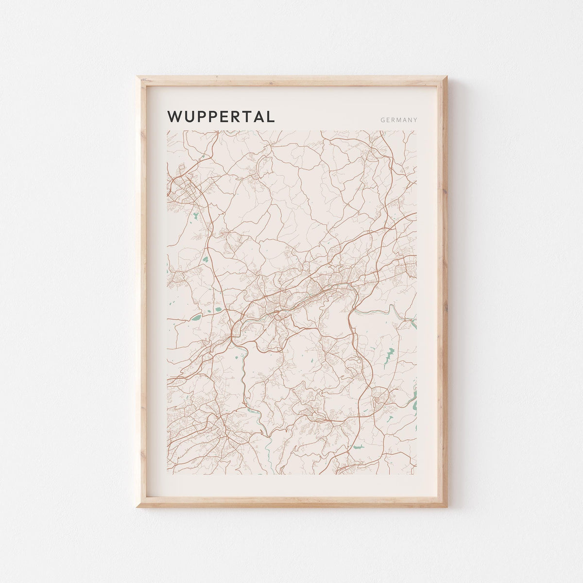 wuppertal germany map poster - image 1