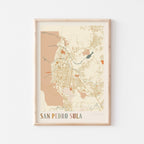 san pedro sula, honduras map poster - image 1
