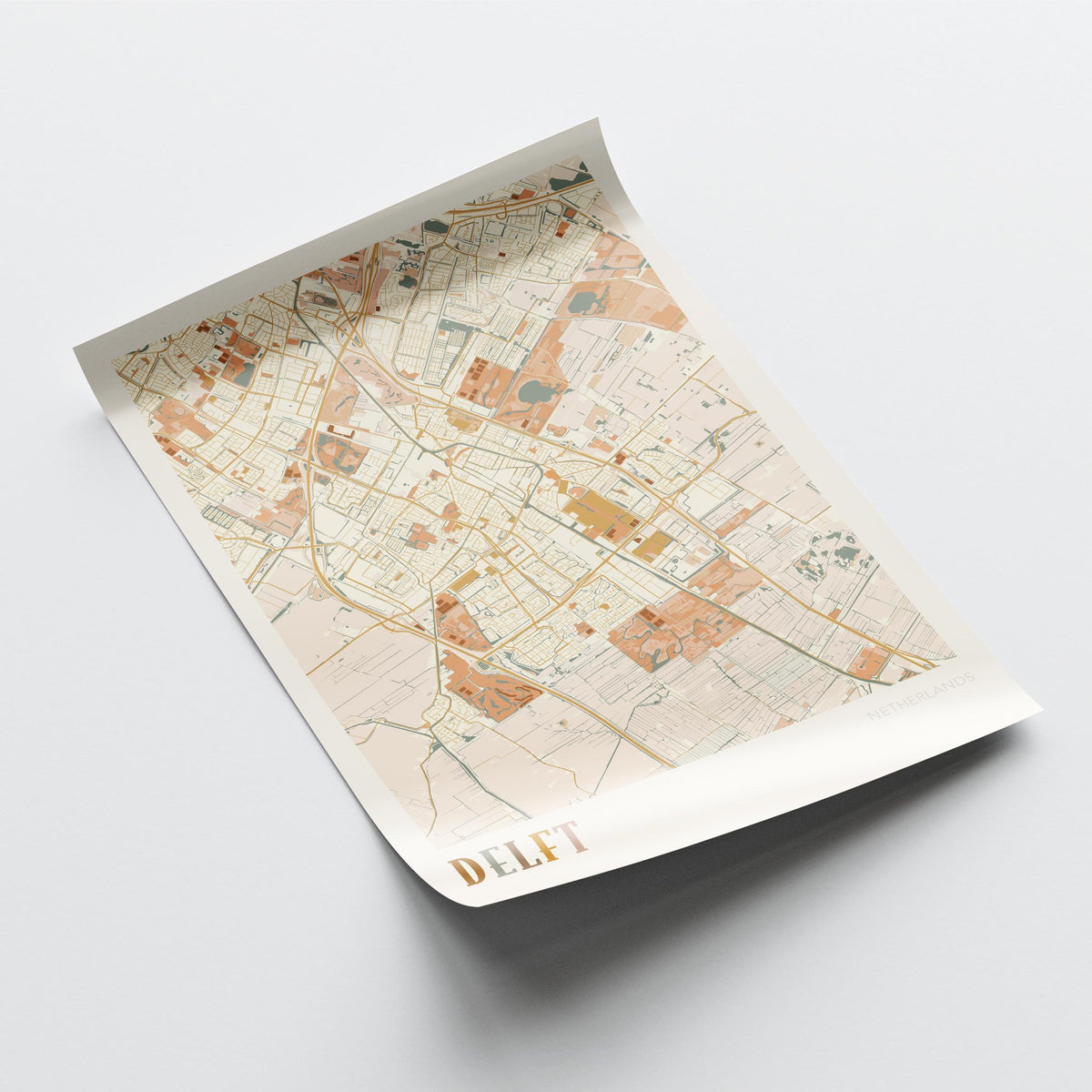 delft netherlands map poster - image 4