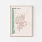 nouakchott, mauritania map poster - image 1
