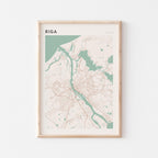 riga latvia map poster - image 1