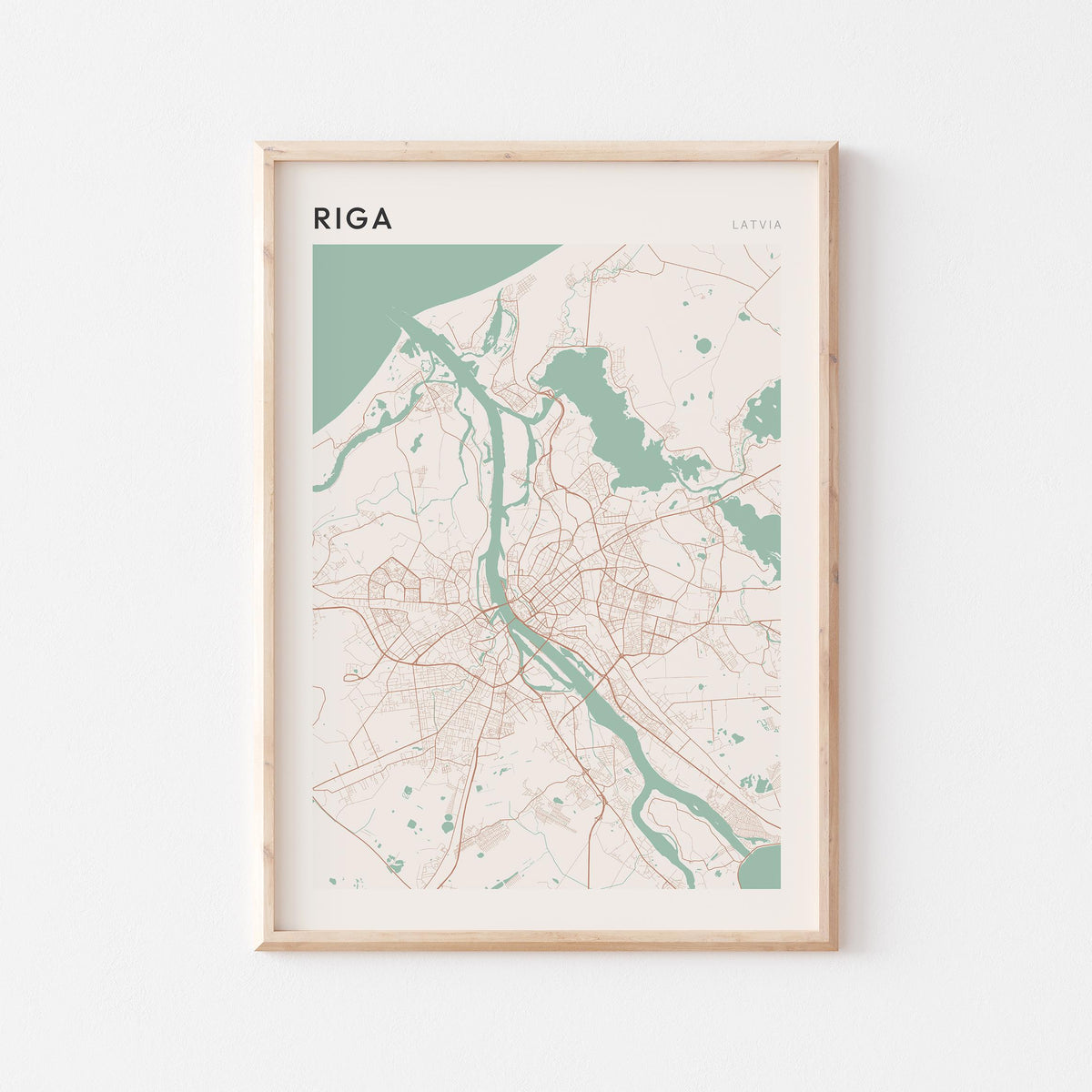 riga latvia map poster - image 1