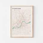 pyongyang, north korea map poster - image 1