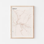 berat albania map poster - image 1