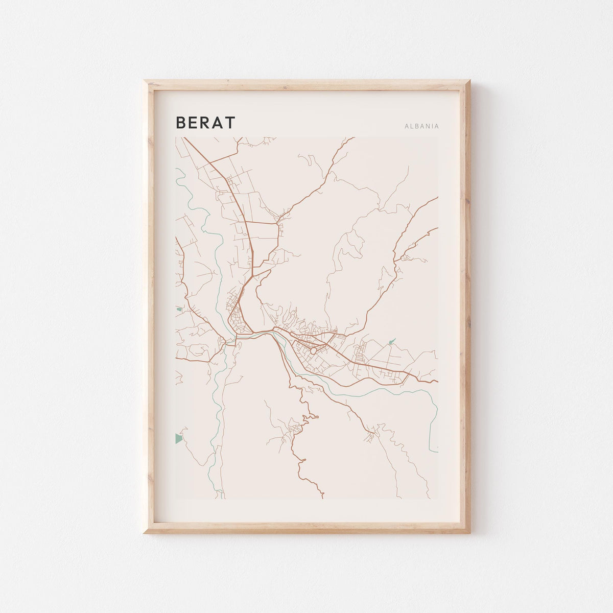 berat albania map poster - image 1