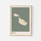 malta malta map poster - image 1