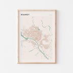 niamey, niger map poster - image 1