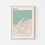 tripoli, libya map poster - image 1