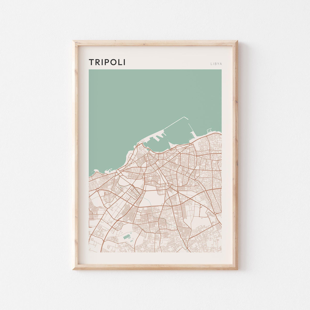 tripoli, libya map poster - image 1