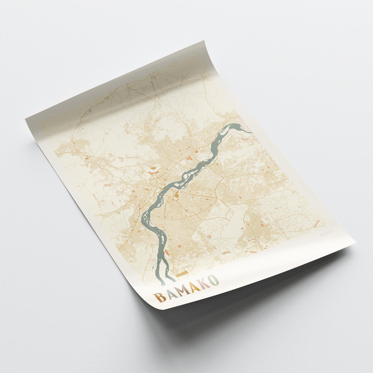 bamako, mali map poster - image 4