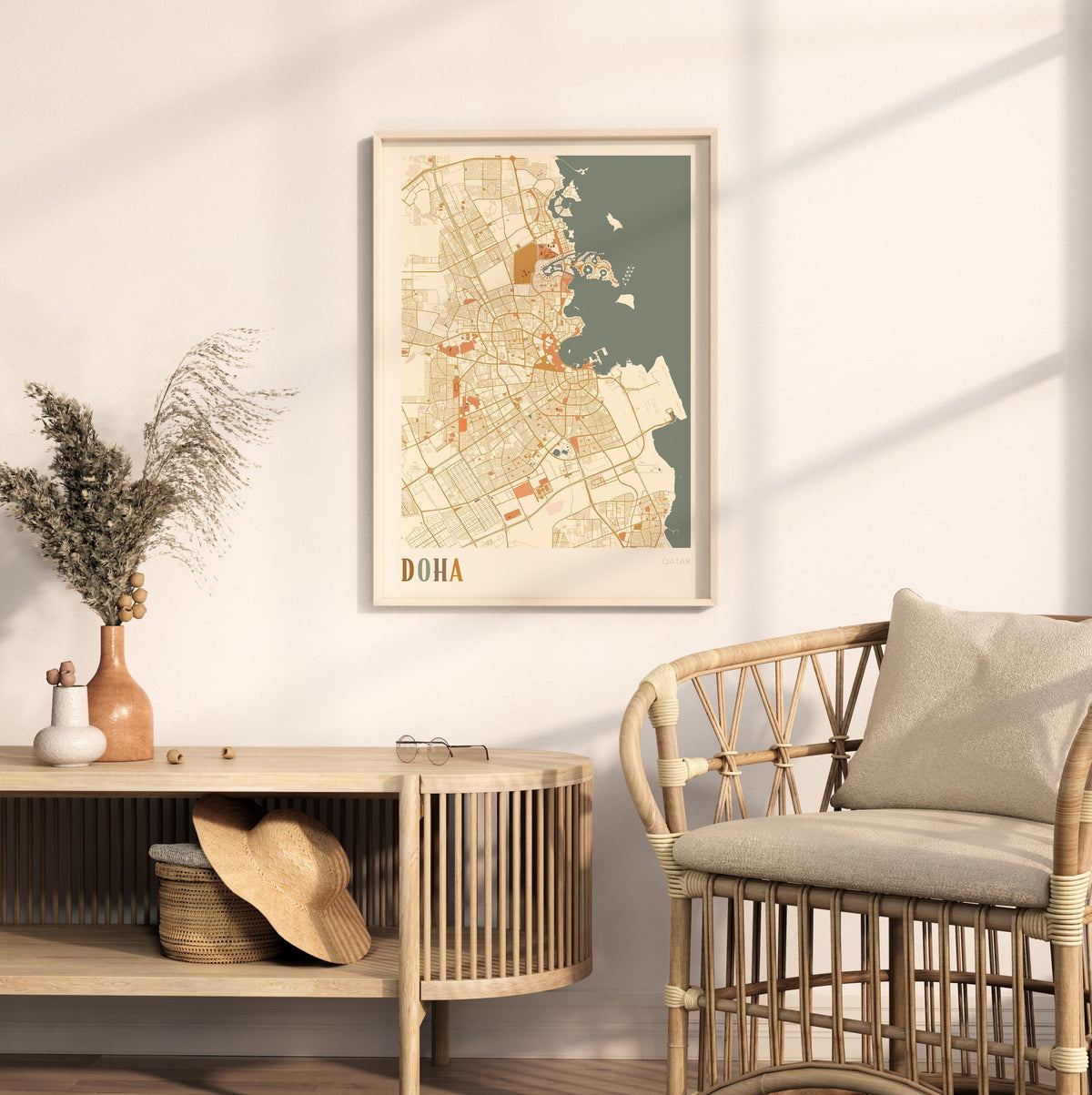 doha, qatar map poster - image 3