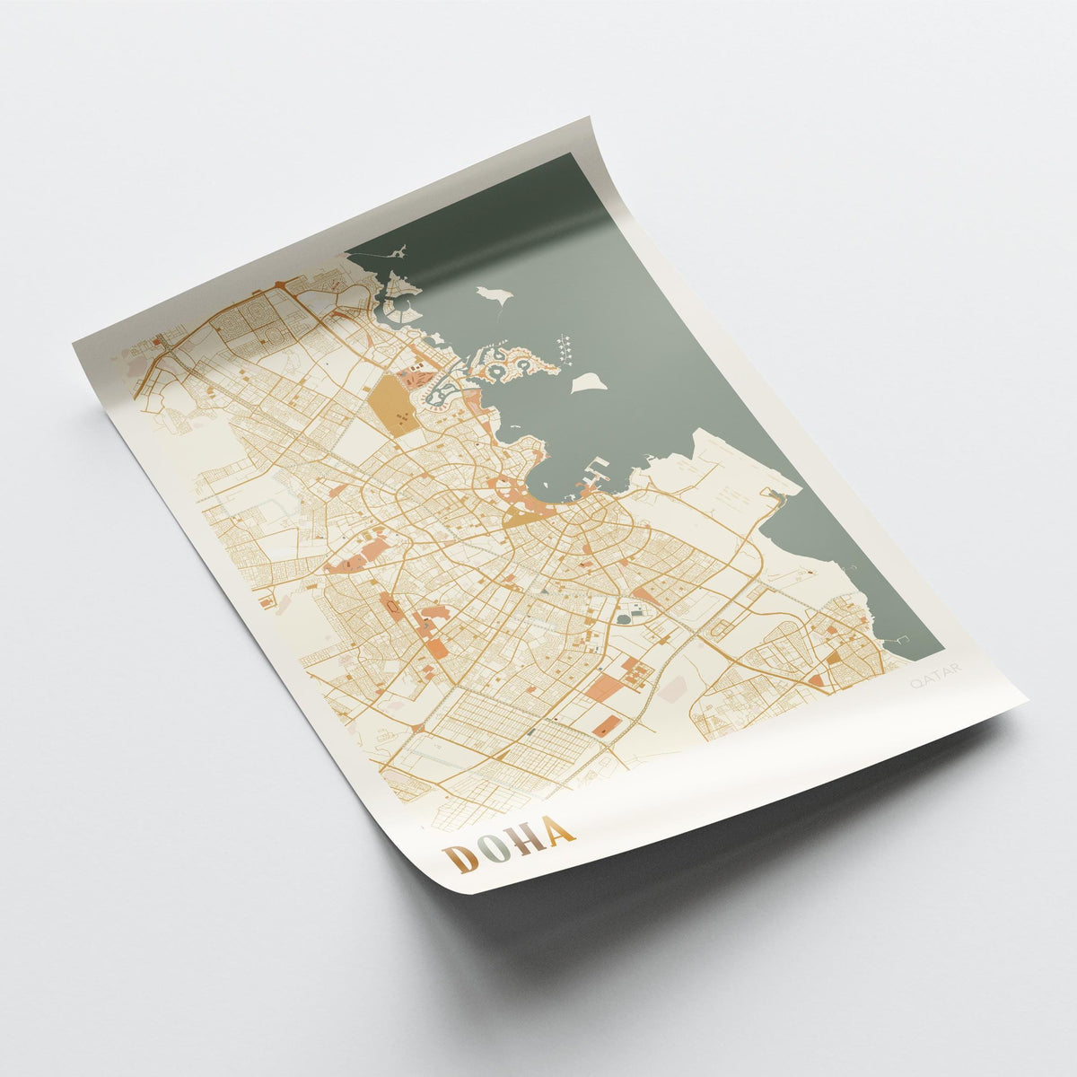 doha, qatar map poster - image 4