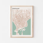 denpasar, indonesia map poster - image 1