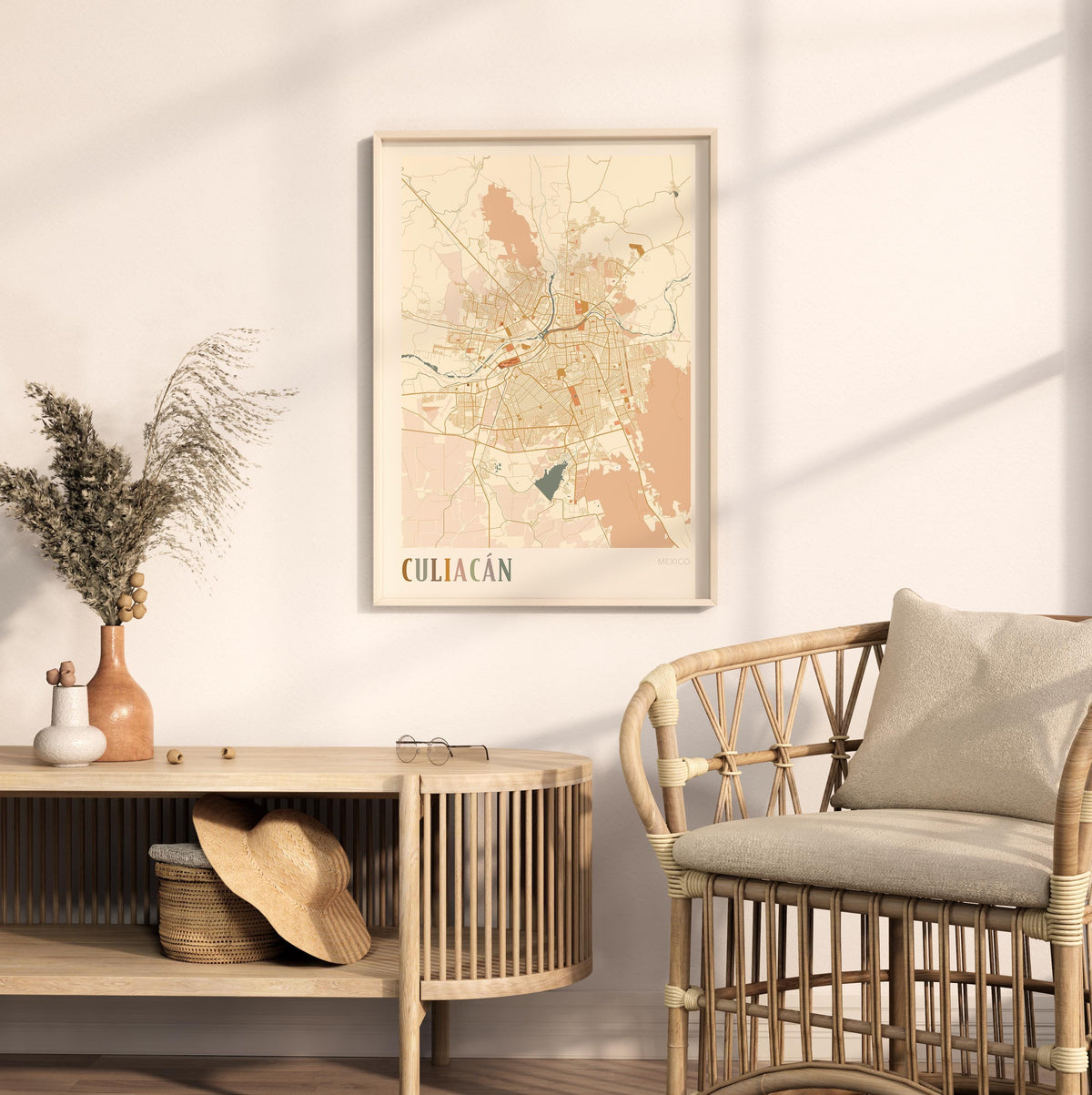 culiacan, mexico map poster - image 3