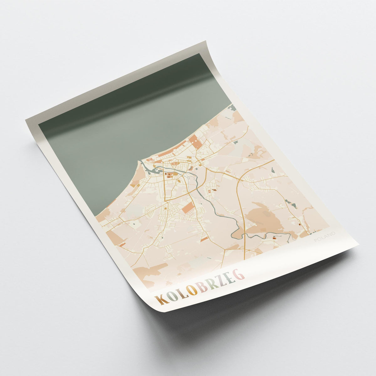 kolobrzeg poland map poster - image 4