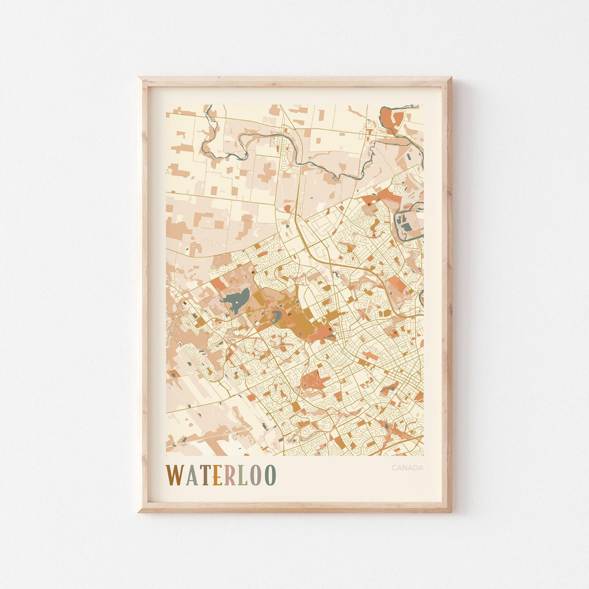 waterloo, ontario map poster - image 1