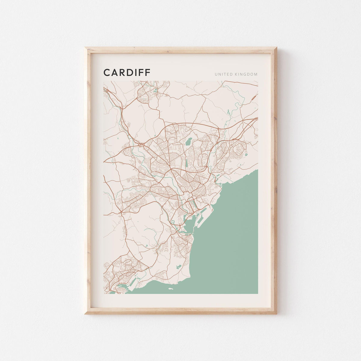 cardiff, united kingdom map poster - image 1
