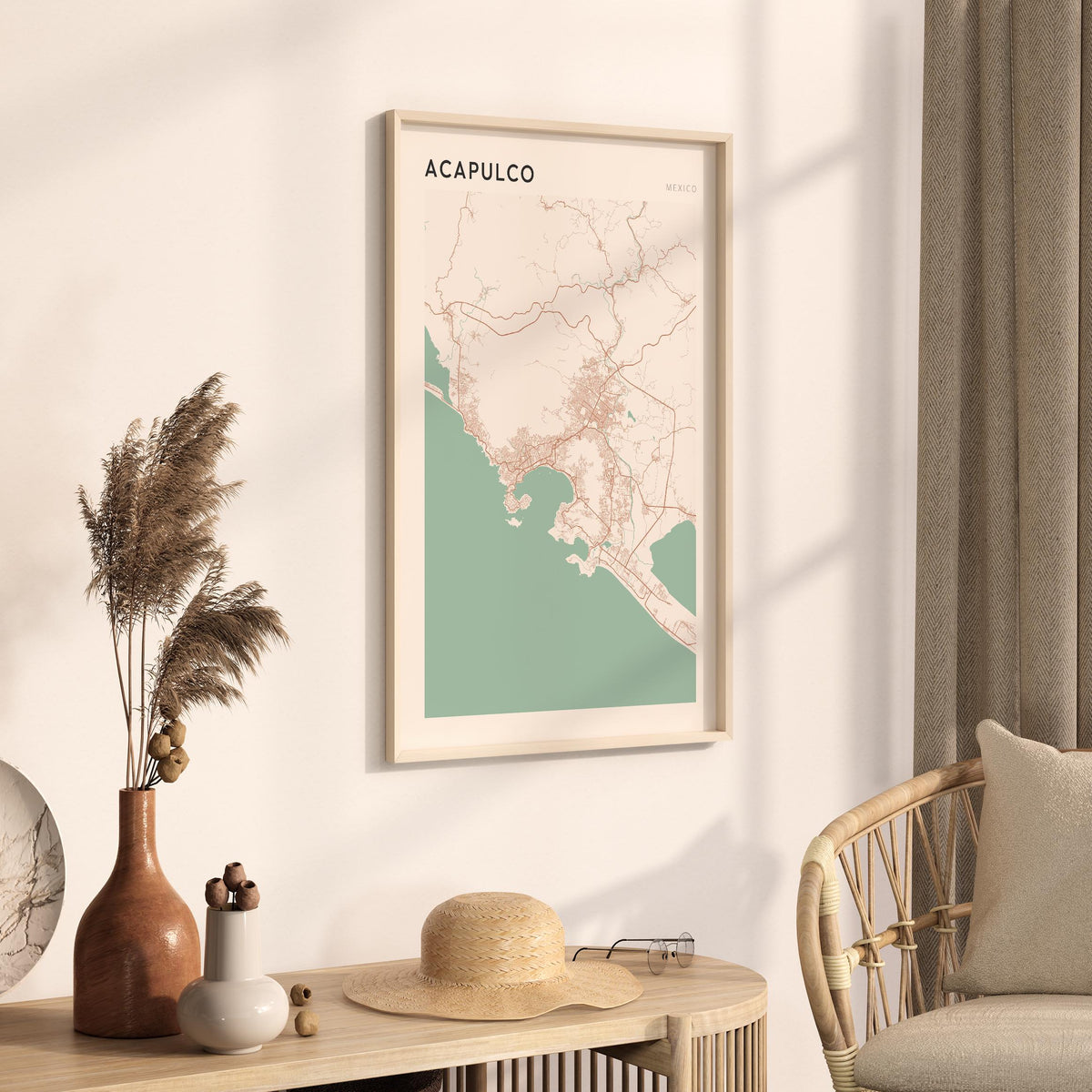 acapulco, mexico map poster - image 2