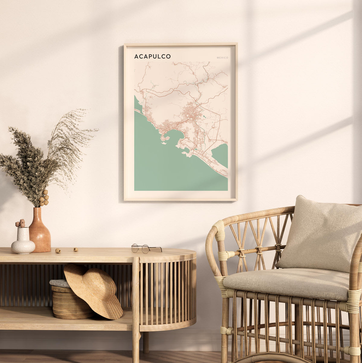 acapulco, mexico map poster - image 3