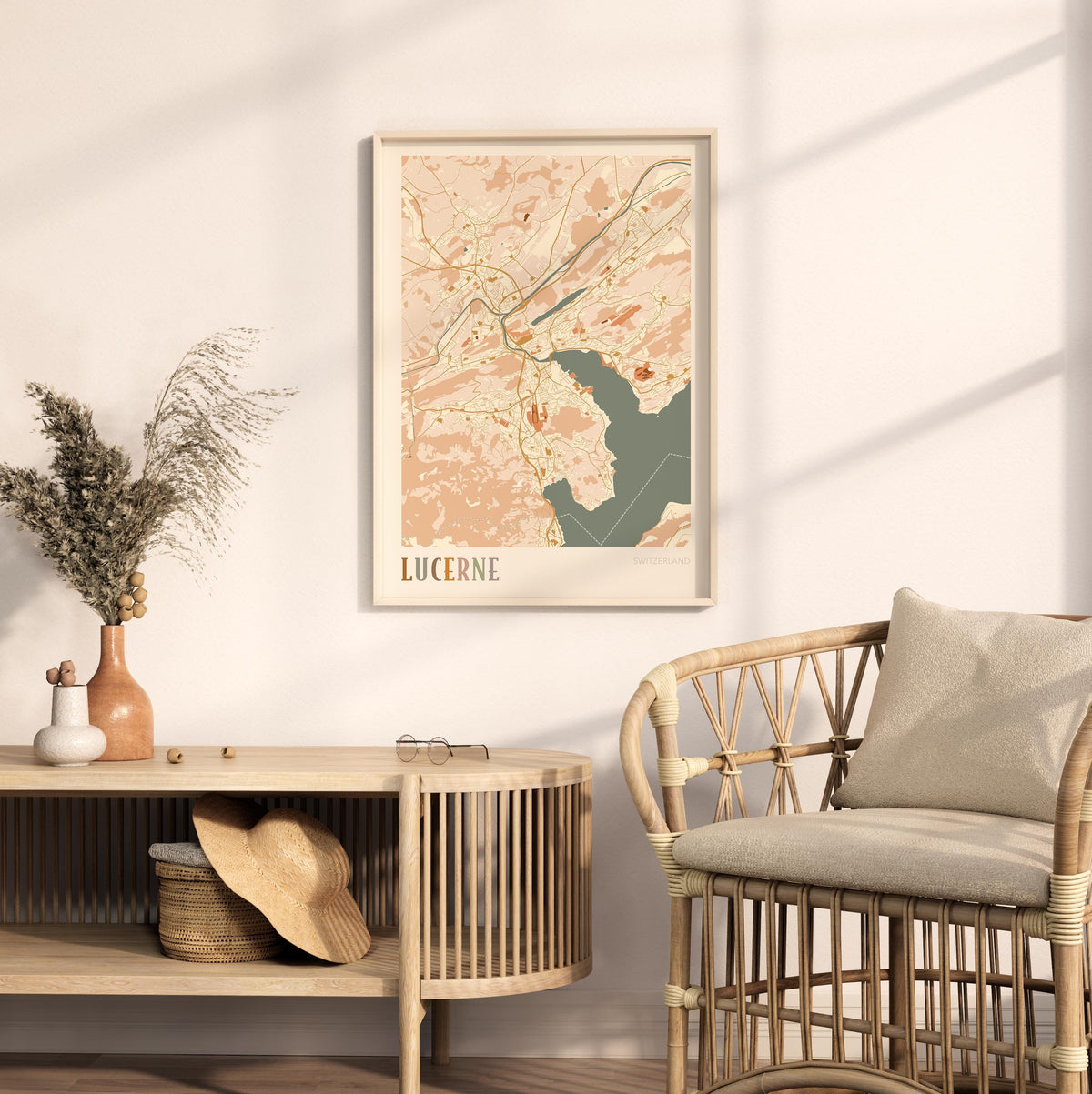 lucerne switzerland map poster - image 3