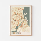 copenhagen denmark map poster - image 1