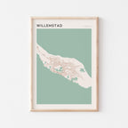 willemstad, curacao map poster - image 1