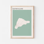 easter island, chile map poster - image 1