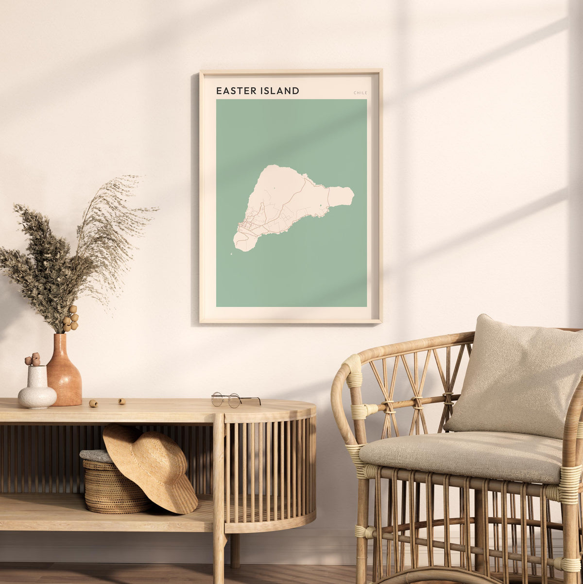 easter island, chile map poster - image 3
