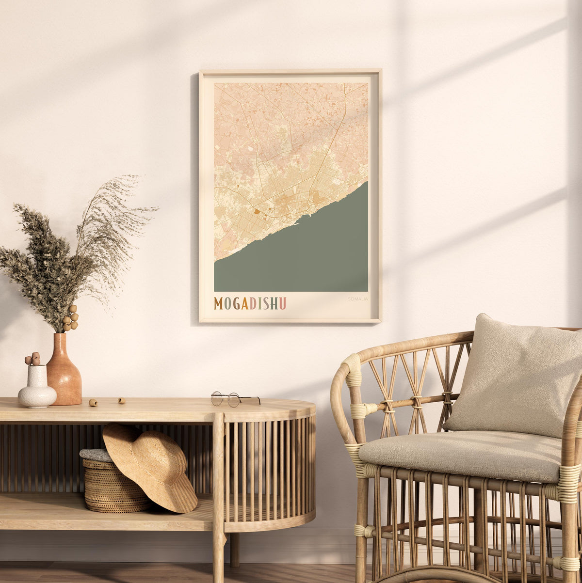 mogadishu, somalia map poster - image 3