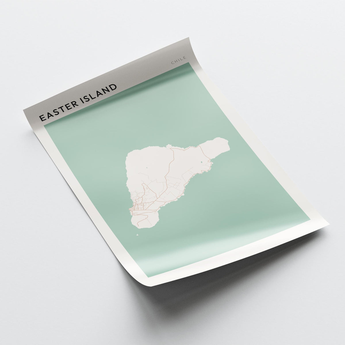 easter island, chile map poster - image 4