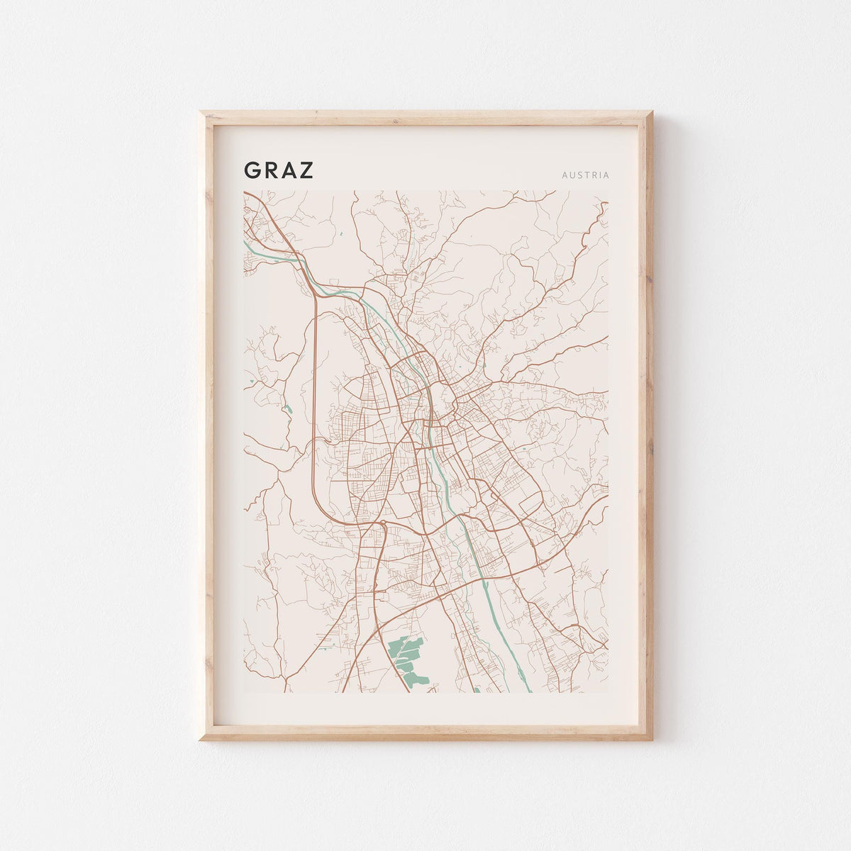 graz austria map poster - image 1