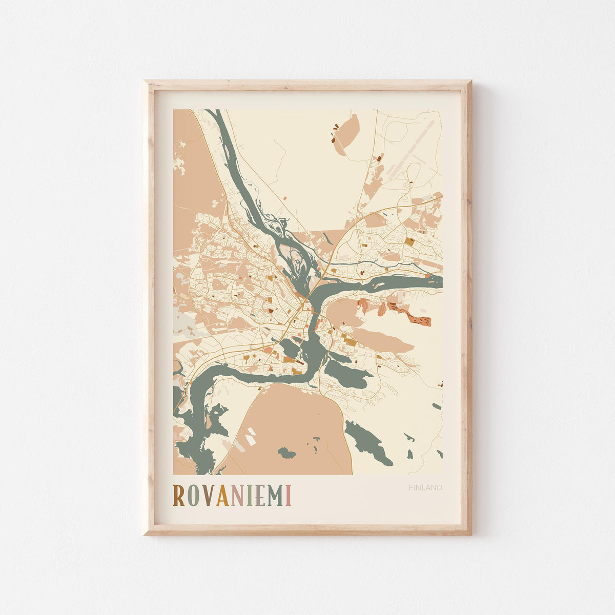 rovaniemi finland map poster - image 1