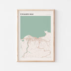 chiang mai, thailand map poster - image 1