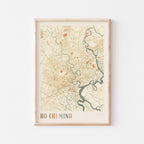 ho chi minh, vietnam map poster - image 1