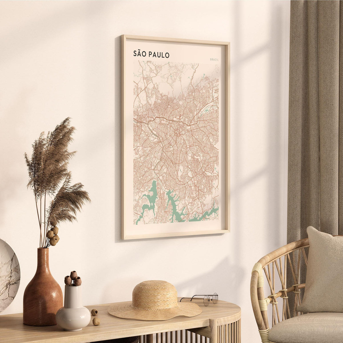 sao paulo, brazil map poster - image 2