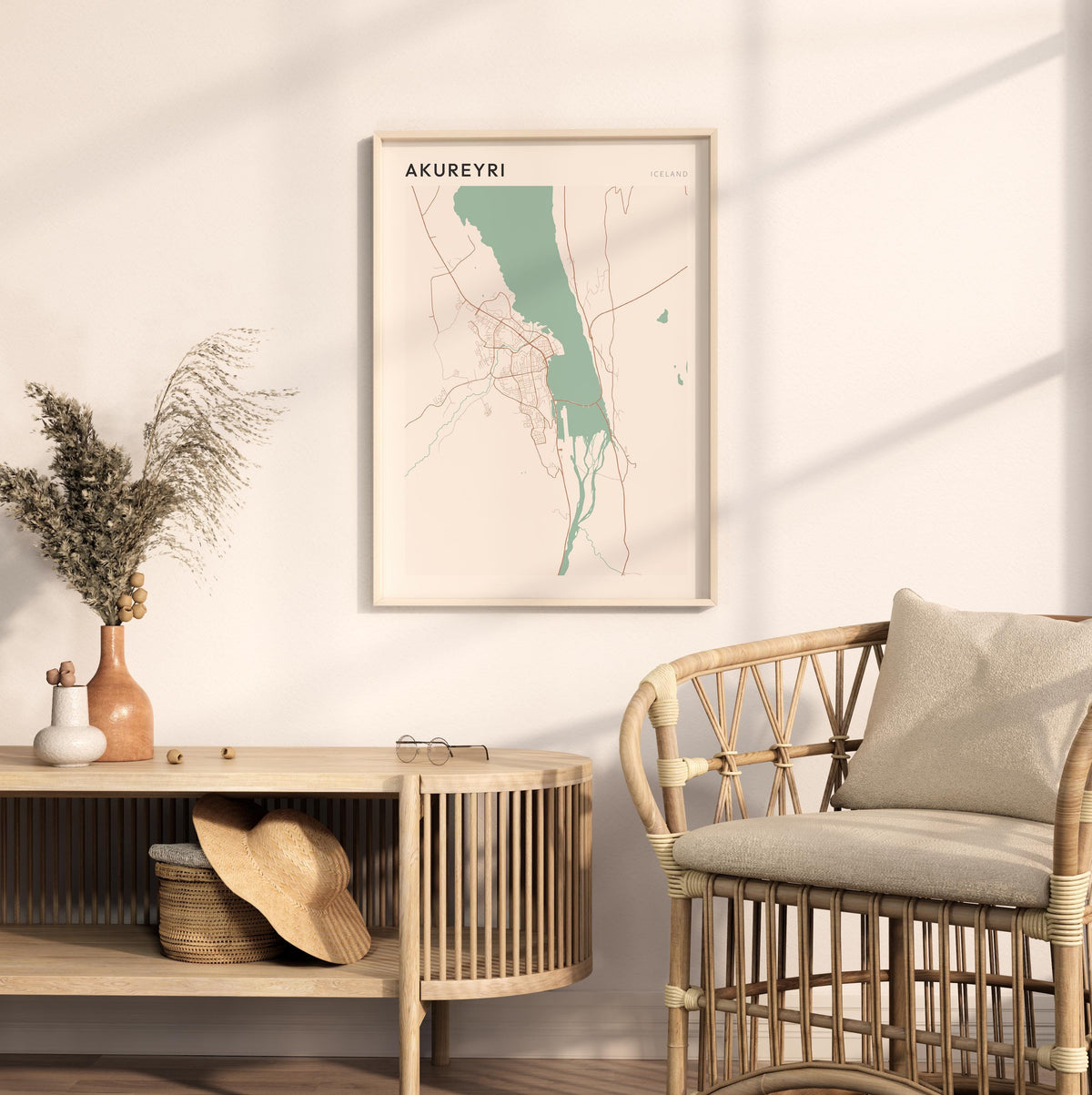 akureyri iceland map poster - image 3