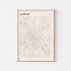 warsaw poland map poster - image 1