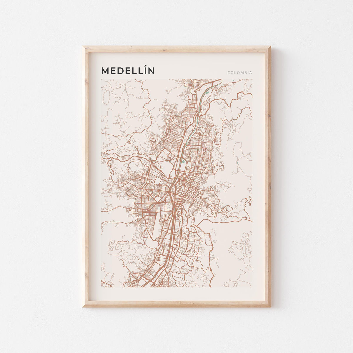 medellin, colombia map poster - image 1