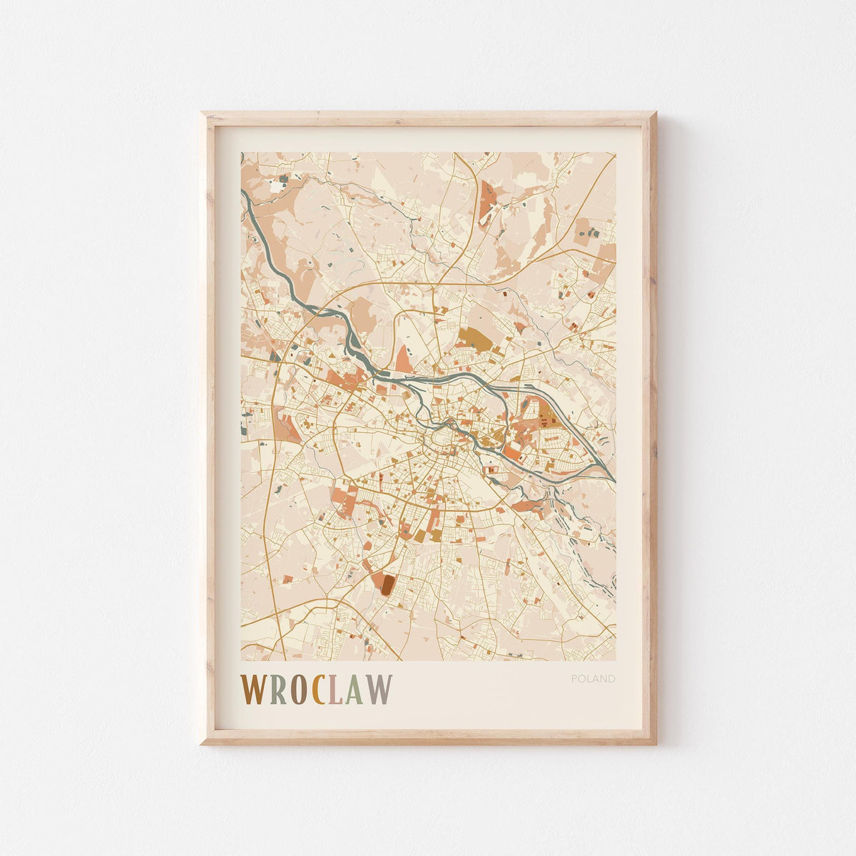 wroclaw poland map poster - image 1