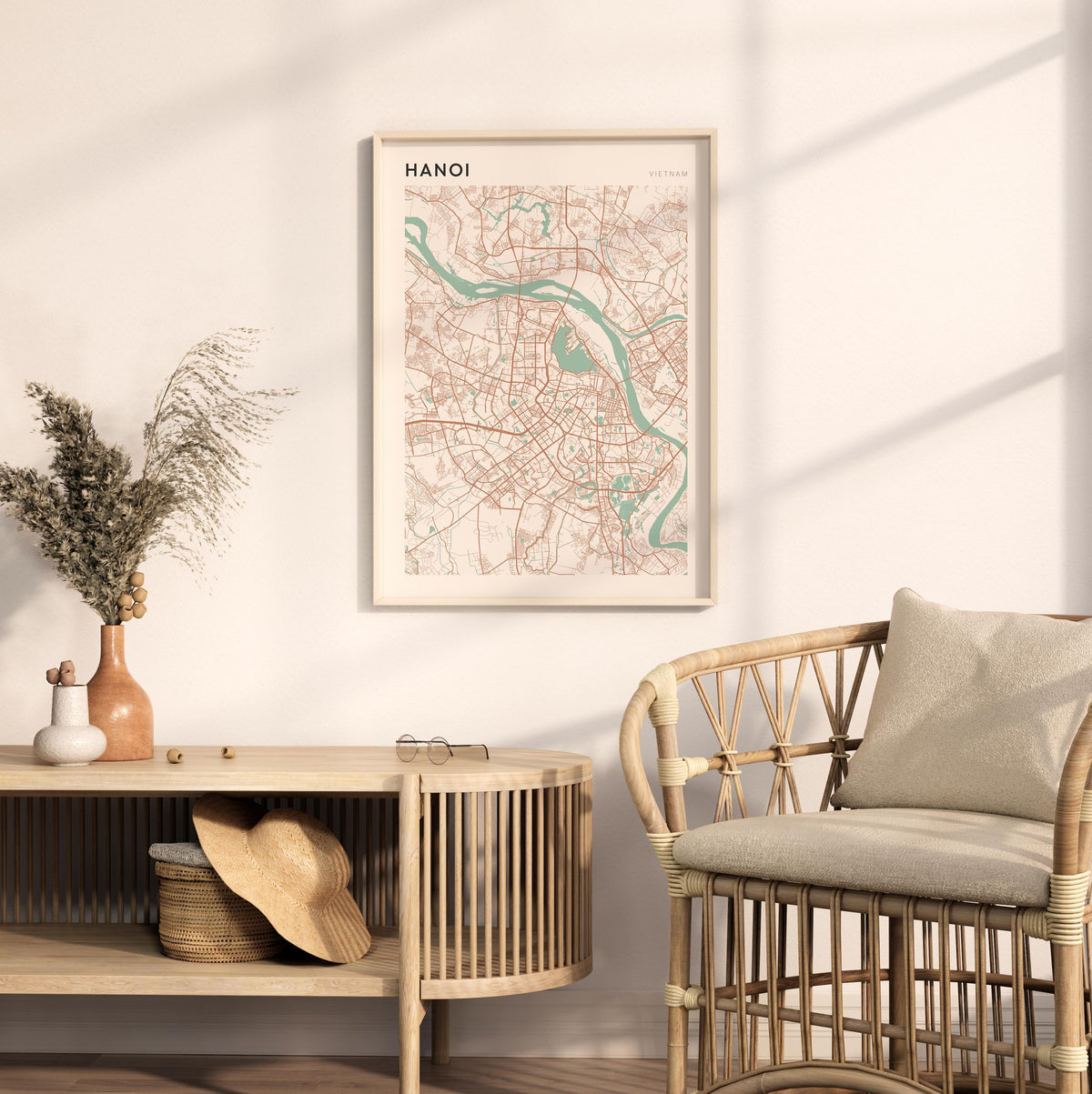 hanoi, vietnam map poster - image 3
