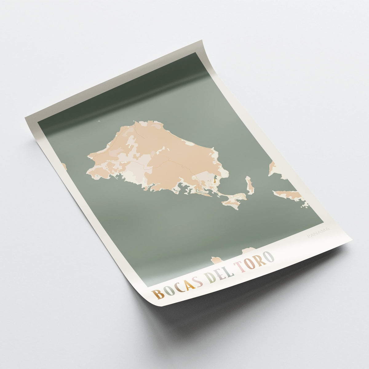 bocas del toro, panama map poster - image 4