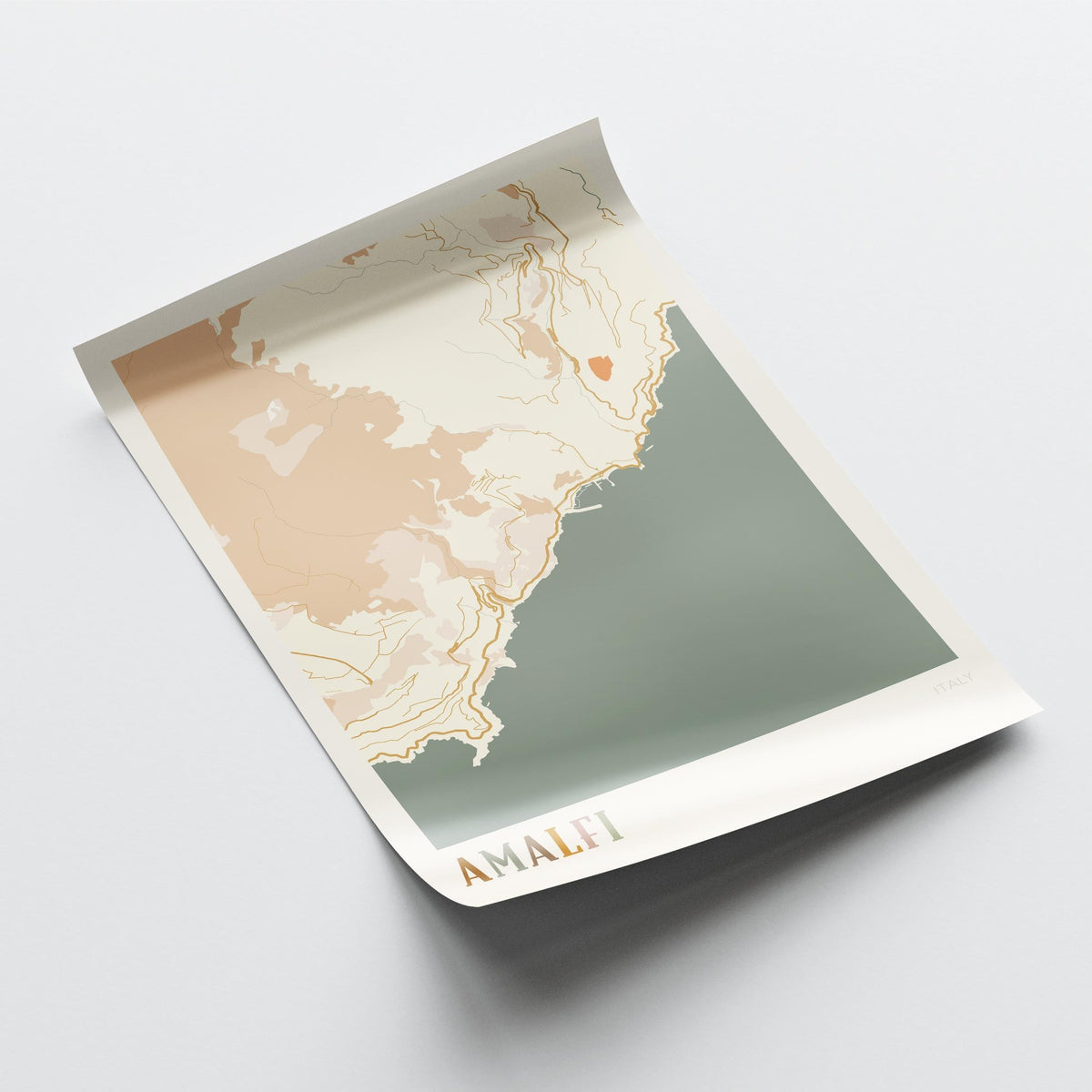 amalfi italy map poster - image 4