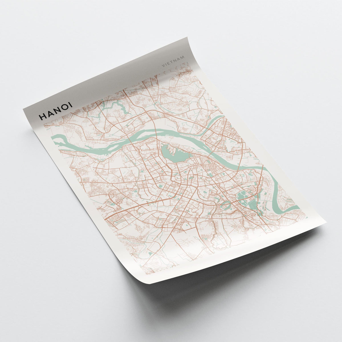 hanoi, vietnam map poster - image 4