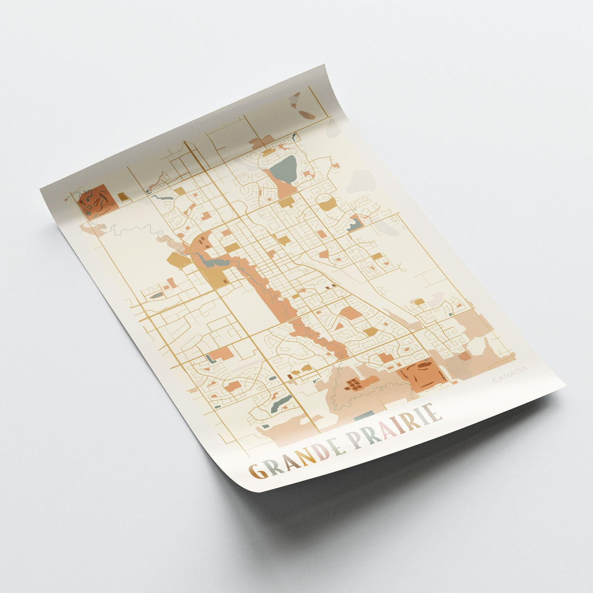 grande prairie, alberta map poster - image 3