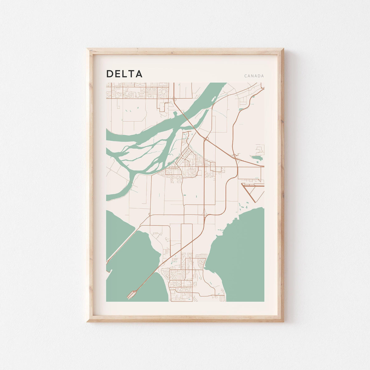 delta, british columbia map poster - image 1