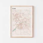 pune, india map poster - image 1