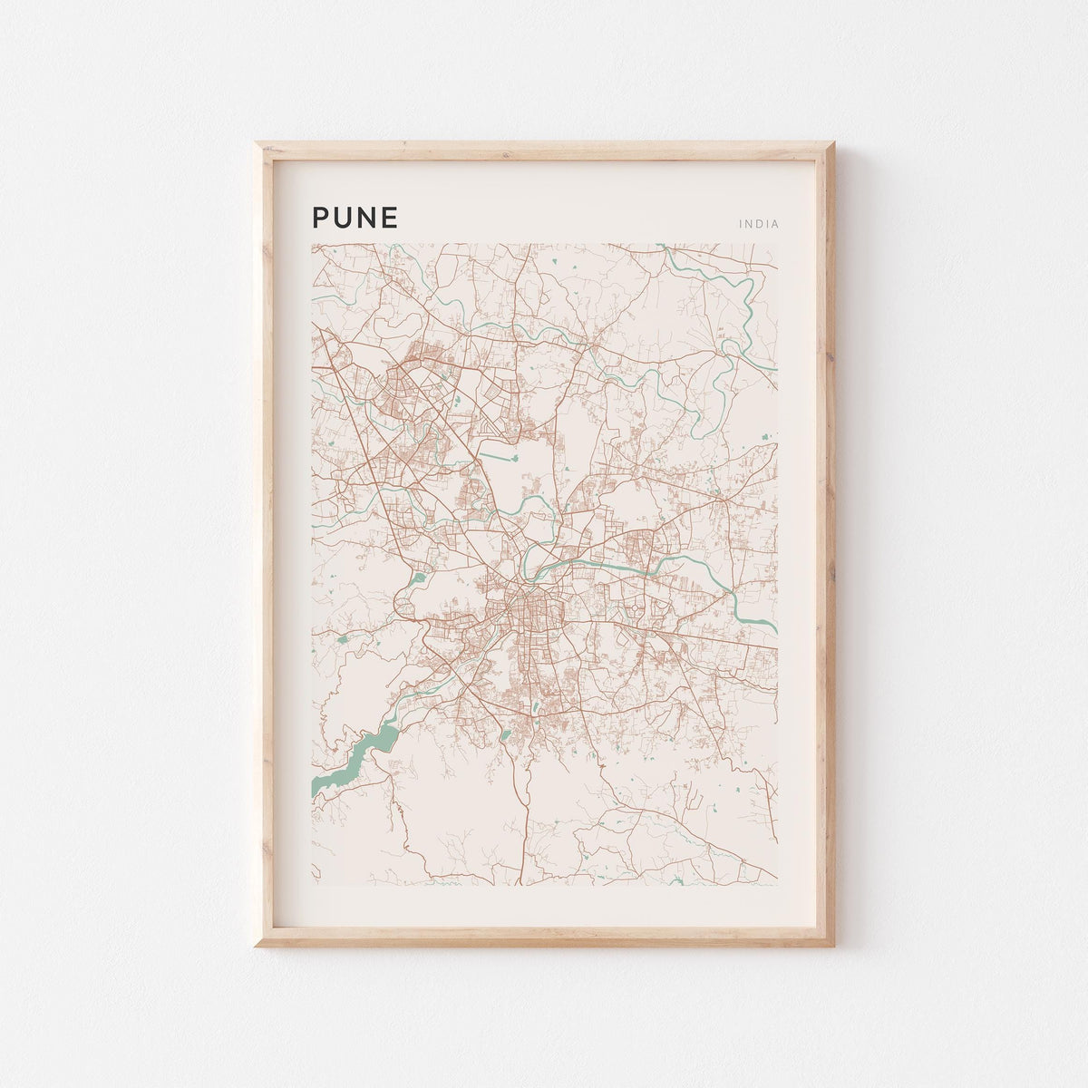 pune, india map poster - image 1