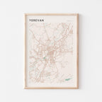 yerevan, armenia map poster - image 1