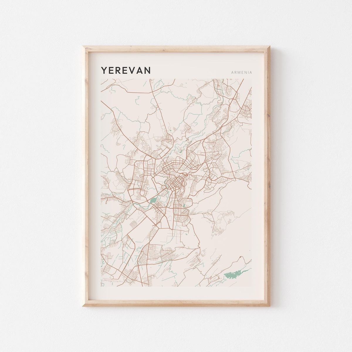 yerevan, armenia map poster - image 1